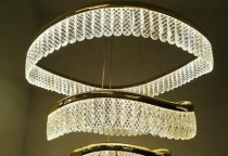 Lắp Đặt Đèn Pha Lê 3 Vòng 