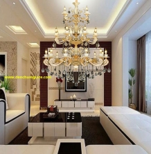 Đèn chùm pha lê nến EU C2074/24