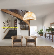 Đèn mây tre hình ống khói MT64