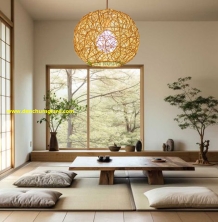 Đèn mây tre hình cầu MT87