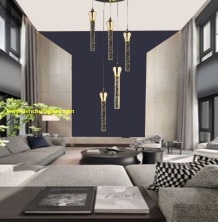 Đèn thả pha lê EU T6171/5