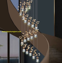 Đèn thả thông tầng pha lê NC 307/19