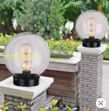 Đèn trụ cổng cầu cầu thủy tinh đế bằng phi 130