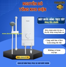 Máy nước nóng trực tiếp Panasonic DH-4MS1VW không có bơm trợ lực, dòng tiêu chuẩn điều chỉnh nhiệt độ theo 3 cấp độ 