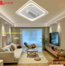 Quạt không cánh, quạt trần không cánh EU ML-89, công suất 25W, điều khiển bằng Remote, bóng led 3 chế độ ánh sáng