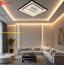 Quạt không cánh, quạt trần không cánh EU ML-93, công suất 25W, điều khiển bằng Remote, bóng led 3 chế độ ánh sáng