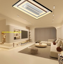 Quạt không cánh, quạt trần không cánh EU ML-95, công suất 30W, điều khiển bằng Remote, bóng led 3 chế độ ánh sáng