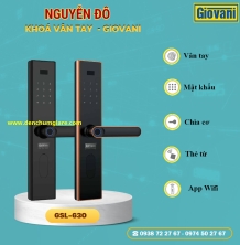 Khoá vân tay cửa gỗ, khoá cửa gỗ GIOVANI GSL-630B/G tiêu chuẩn Hàn Quốc với 5 tính năng nổi bật