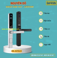 Khoá vân tay cửa nhôm GIOVANI GSL-K276 Grey/Black tiêu chuẩn Hàn Quốc với 5 tính năng nổi bật