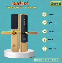 Khoá vân tay cửa gỗ, khoá cửa gỗ GIOVANI GSL-U801G tiêu chuẩn Hàn Quốc với 5 tính năng nổi bật