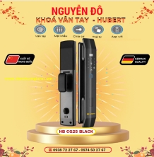 Khoá vân tay cửa gỗ HUBERT HB CG25 BLACK tiêu chuẩn Đức với 6 tính năng nổi bật