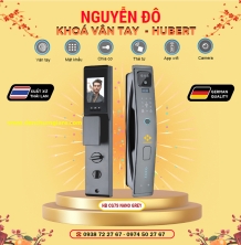 Khoá vân tay cửa gỗ HUBERT HB CG79 Coffee/Grey  tiêu chuẩn Đức với 6 tính năng nổi bật