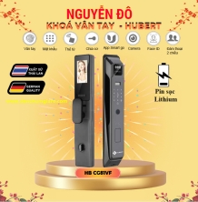 Khoá vân tay cửa gỗ HUBERT HB CG81VF tiêu chuẩn Đức, Pin sạc Lithium với 8 tính năng nổi bật