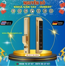 Khoá vân tay cửa nhôm HUBERT HB CNI7 EU Black/Grey/Gold tiêu chuẩn Đức với 7 tính năng nổi bật
