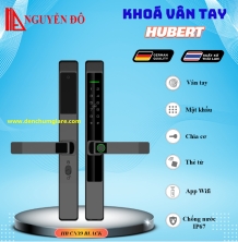 Khoá vân tay cửa nhôm HUBERT HB CN39 Black/Silver Grey/Sand Gold tiêu chuẩn Đức với 6 tính năng nổi bật