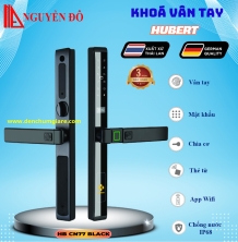 Khoá vân tay cửa nhôm HUBERT HB CN77 Black/Grey tiêu chuẩn Đức với 6 tính năng nổi bật