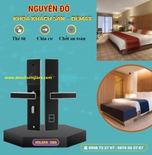 Khoá cửa khách sạn DEMAX HSL606 với 2 màu Đen viền Bạc/Đen viền Vàng tiêu chuẩn Đức 
