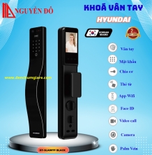 Khoá vân tay cửa gỗ, khoá cửa gỗ Hyundai HY-SLA807F BLACK tiêu chuẩn Hàn Quốc với 9 tính năng nổi bật