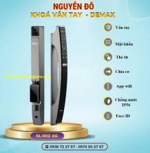 Khoá vân tay cửa nhôm Demax SL902 AG tiêu chuẩn Đức với 7 tính năng nổi bật 