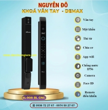 Khoá vân tay cửa nhôm Demax SL908 BL CNC tiêu chuẩn Đức với 9 tính năng nổi bật 