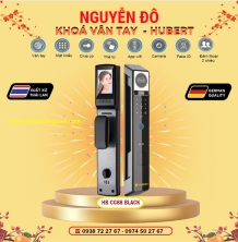 Khoá vân tay cửa gỗ HUBERT HB CG88 Black tiêu chuẩn Đức với 7 tính năng nổi bật