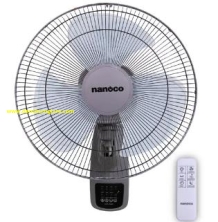 Quạt treo tường có remote màu xám Nanoco NWF1610RC-G