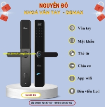 Khoá vân tay cửa gỗ Demax SL630 DG màu Xám đen tiêu chuẩn Đức với 6 tính năng nổi bật 