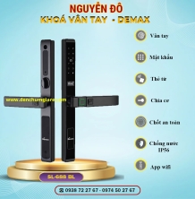 Khoá vân tay cửa nhôm Demax SL688 BL/SL588 BL tiêu chuẩn Đức với 7 tính năng nổi bật 