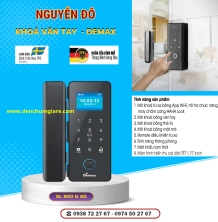 Khoá vân tay cửa kính Demax SL 800G-SD tiêu chuẩn Đức với 8 tính năng nổi bật