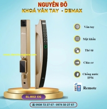 Khoá vân tay cửa nhôm Demax SL802 CG tiêu chuẩn Đức với 6 tính năng nổi bật 