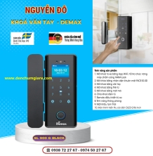  Khoá vân tay cửa kính Demax SL 900G Black tiêu chuẩn Đức với 9 tính năng nổi bật