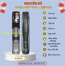 Khoá vân tay cửa gỗ Demax SL920 PB/ SL920 GS  tiêu chuẩn Đức với 9 tính năng nổi bật 