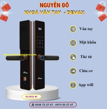 Khoá vân tay cửa gỗ Demax SL-C622 AC màu Đen-Đồng cổ tiêu chuẩn Đức với 5 tính năng nổi bật 