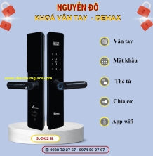 Khoá vân tay cửa gỗ Demax SL-C622 BL màu Đen tiêu chuẩn Đức với 5 tính năng nổi bật 