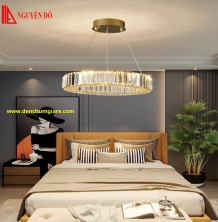 Đèn thả hiện đại, đèn thả pha lê TH-8340/TH-8342, tạo hình bởi 1 vòng pha lê cao cấp 