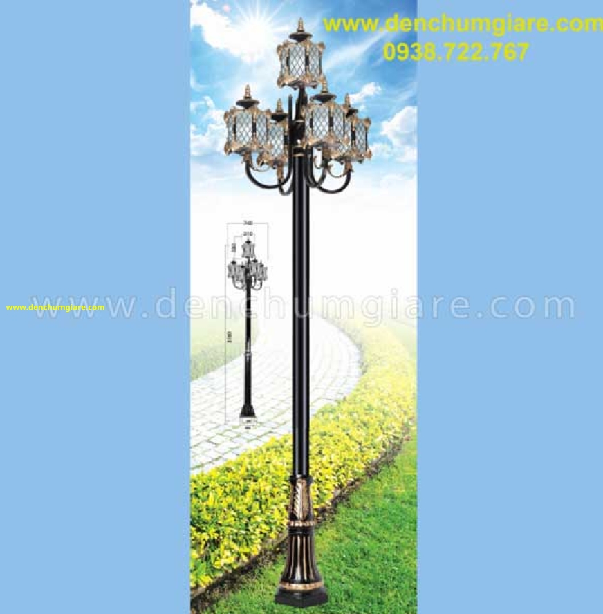 Đèn trụ sân vườn NVT 885