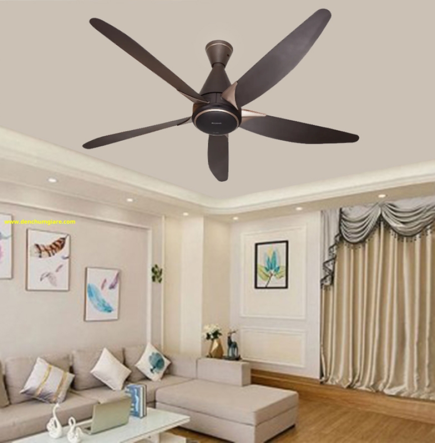 Quạt trần Panasonic 5 cánh F-60GDS thiết kế hiện đại sang trọng với động cơ DC tiết kiệm điện năng (mẫu mới 2024)