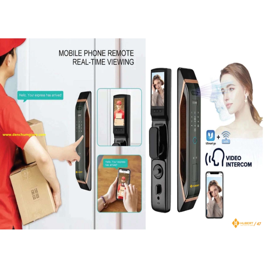 Khoá vân tay cửa gỗ HUBERT HB CG87 Copper  tiêu chuẩn Đức với 8 tính năng nổi bật