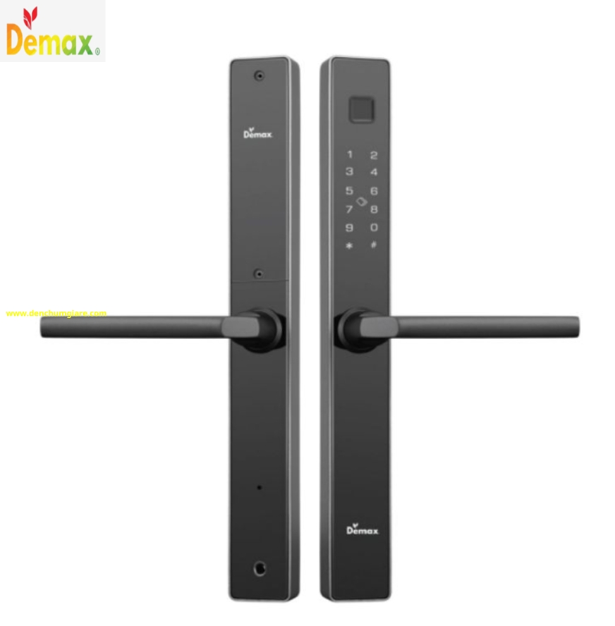 Khoá vân tay cửa nhôm Demax SL-C102 AG màu Xám nhôm tiêu chuẩn Đức với 6 tính năng nổi bật 